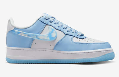 Pre-owned Nike Air Force 1 Low Nail Art Women's Size Dx2937-100 In White/celestine Blue-blue Chill