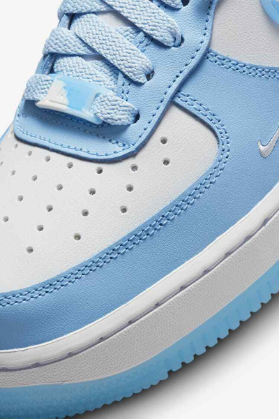 Pre-owned Nike Air Force 1 Low Nail Art Women's Size Dx2937-100 In White/celestine Blue-blue Chill