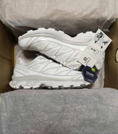 Pre-owned Salomon Xt-6 White Lunar Rock L41252900 In White / White / Lunar Rock