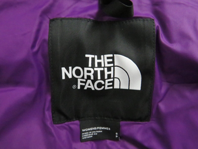 Pre-owned The North Face Womens  Printed Nuptse Short Crop 700-down Jacket - Purple Leopard