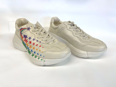 Pre-owned Gucci Rhython Evolution Sneaker Shooting Stars In Beige