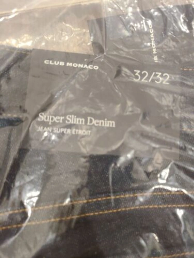 Pre-owned Club Monaco Denim Men Jeans Super Slim 32x32 Brand With Package / Tag In Blue