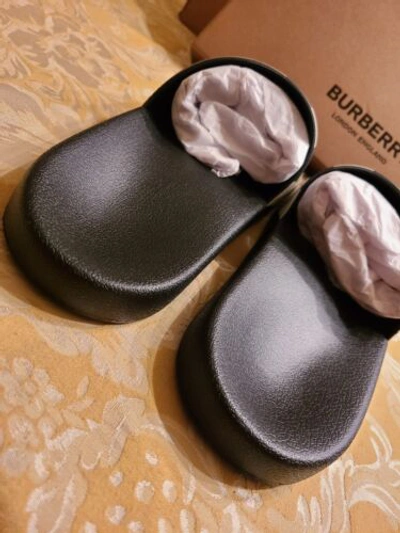 Pre-owned Burberry $550  Men Sandals / Slides ? Authentic Sz. 10 Limited Edition In Multicolor