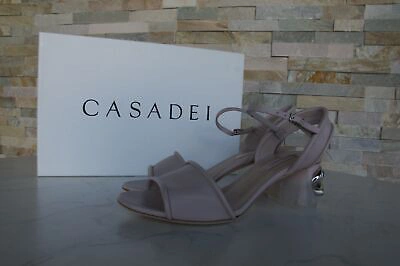 Pre-owned Casadei Strappy Sandals Chain Pink