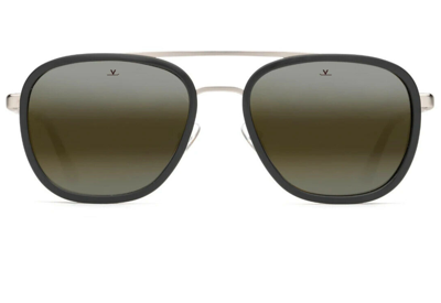 Pre-owned Vuarnet Sunglasses Vl210700027184 Vl2107 Edge 2107 Black/silver + Skilynx In Green