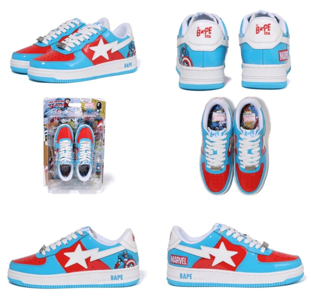 Pre-owned A Bathing Ape Marvel Comics × Bape Sta Low 