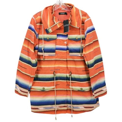 Pre-owned Lauren Ralph Lauren Ralph Lauren Lrl Southwestern Striped Taffeta Field Jacket Size Small In Multicolor