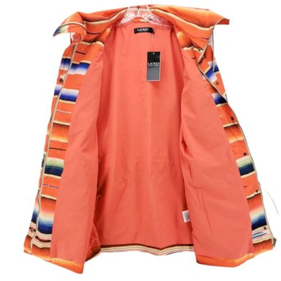 Pre-owned Lauren Ralph Lauren Ralph Lauren Lrl Southwestern Striped Taffeta Field Jacket Size Small In Multicolor