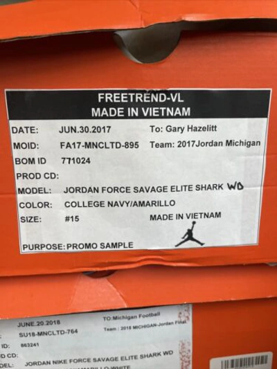 Size 15 Michigan Wolverines Nike Air Jordan Force Savage Elite Football  Cleats
