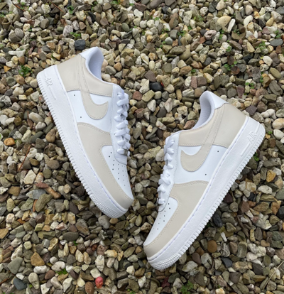 Pre-owned Nike Air Force 1 Custom Low Shoes Beach Sand Beige Womens Mens Kids All Sizes