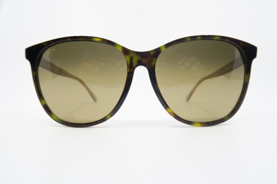 Pre-owned Maui Jim Isola Mj821-10e Tortoise-tan/bronze Glass Polarized Sunglasses In Brown