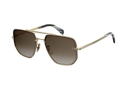 Pre-owned David Beckham Brand  Sunglasses Db 7001 / S J5g / Ha Brown Gold Man