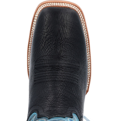 Pre-owned Durango Boots Durango® Arena Pro™ Black And Blue Lagoon Western Boots Ddb0413 - All Sizes In Dark Chestnut Black Onyx