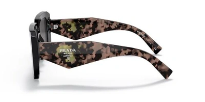 Pre-owned Prada Pr 23ys 1ab5s0 Black Havana Dark Grey Lens Women Sunglasses Authentic In Gray