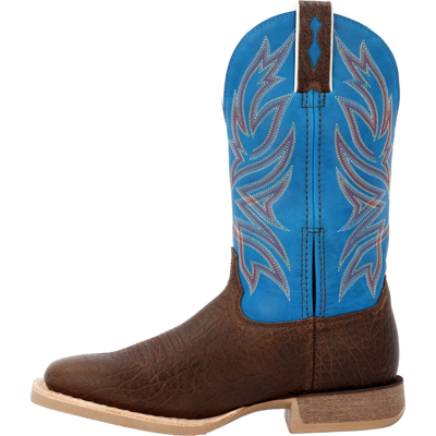 Pre-owned Durango Boots Durango® Rebel Pro™ Bay Brown And Brilliant Blue Western Boots Ddb0421 -