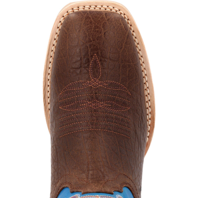 Pre-owned Durango Boots Durango® Rebel Pro™ Bay Brown And Brilliant Blue Western Boots Ddb0421 -