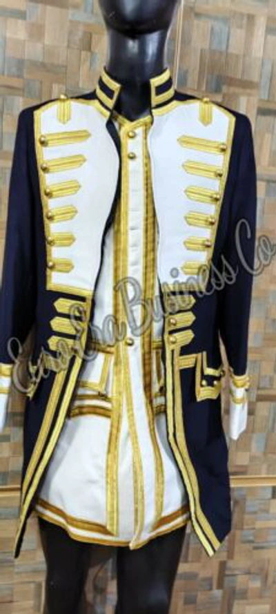 Pre-owned Euro Era Commodore Norrington Captain Frock Coat & Vest & Breaches & Bicorn Hat