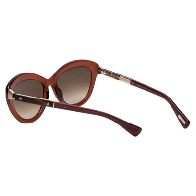 Pre-owned Lanvin Sunglasses Crystal Rose Amber/smoke Red Brown Gradient Sln672m-01f3-54mm