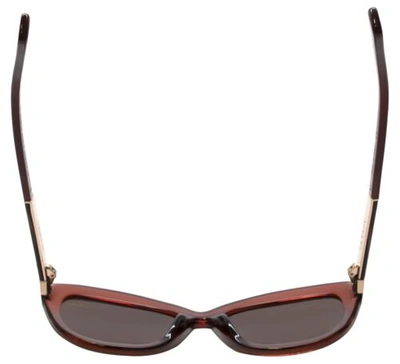 Pre-owned Lanvin Sunglasses Crystal Rose Amber/smoke Red Brown Gradient Sln672m-01f3-54mm