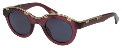 Pre-owned Lanvin Designer Sunglasses Crystal Purple/gold/non-polarized Grey Sln692-0d66-45