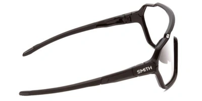 Pre-owned Smith Shift Wrap Semi-rimless Sunglasses In Black/pc Gray Plus Clear Lens 99 Mm