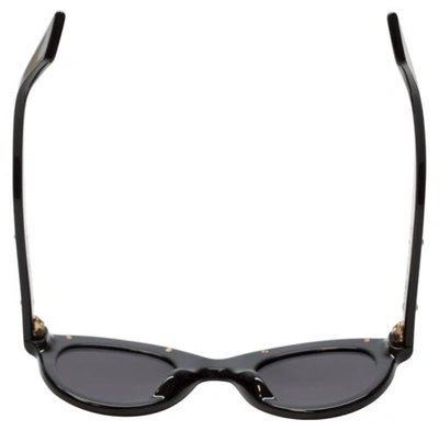 Pre-owned Lanvin Designer Sunglasses Black & Gold Non-polarized Grey Lens Sln692-700y-45mm