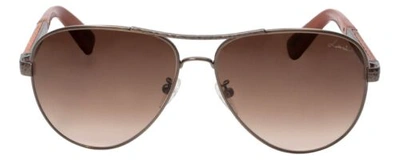 Pre-owned Lanvin Designer Sunglass Copper Bronze Snake Skin Brown Gradient Sln037v-448x-59