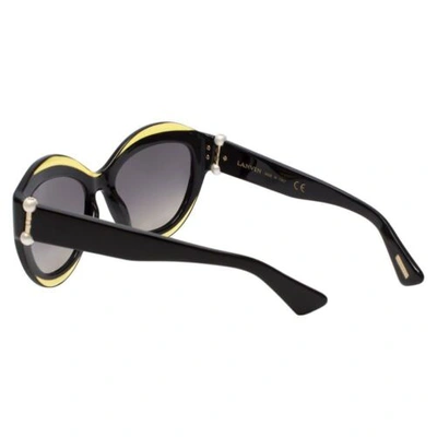 Pre-owned Lanvin Designer Sunglass Black/crystal Olive Green Grey Gradient Sln677s-0760-54