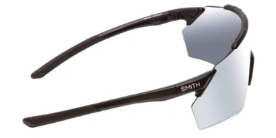 Pre-owned Smith Ruckus Wrap Semi-rimless Sunglasses Black/cp Platinum Mirror&ct Rose 99 Mm In Multicolor