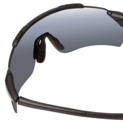 Pre-owned Smith Ruckus Wrap Semi-rimless Sunglasses Black/cp Platinum Mirror&ct Rose 99 Mm In Multicolor
