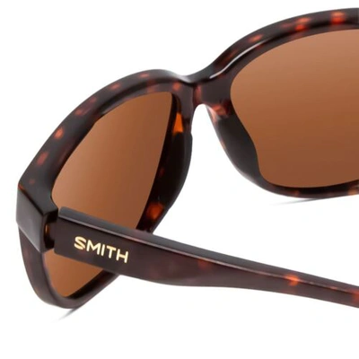Pre-owned Smith Monterey Lady Cateye Sunglasses Tortoise Gold/cp Glass Polarize Brown 58mm In Multicolor