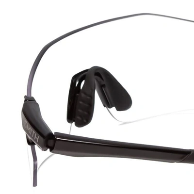 Pre-owned Smith Reverb Unisex Wrap Rimless Sunglasses Gloss Black /photochromic Clear Grey In Multicolor