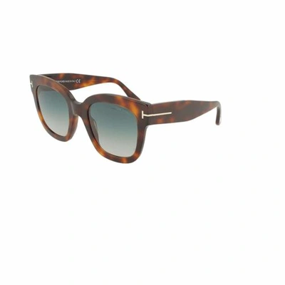 Pre-owned Tom Ford Designer Sunglasses Beatrix Ft0613-53w In Havana/grey Gradient Lens