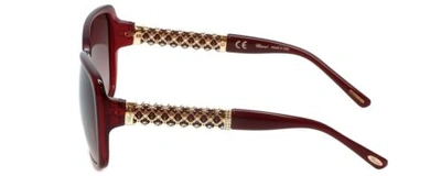 Pre-owned Chopard Designer Sunglasses Sch184s-0954 In Red With Brown-gradient Lens
