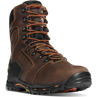 Pre-owned Danner ® Vicious 8" Composite Toe 400g Waterproof Work Boots 13874 - All Sizes In Brown