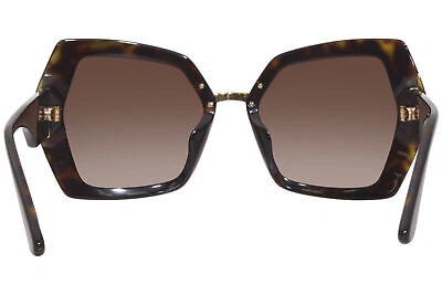 Pre-owned Dolce & Gabbana Dg4377-f 502/13 Sunglasses Women's Havana/brown Gradient 54mm