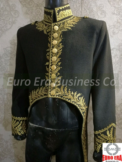 Pre-owned Euro Napoleonic 1st Empire French General Of Division Uniform Tunic Coat Jacket In Black