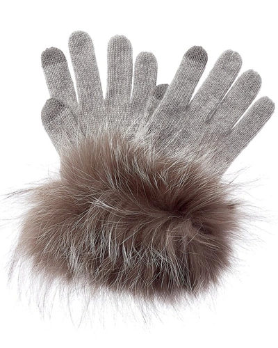 Shop Sofiacashmere Tech Cashmere Gloves In Multi