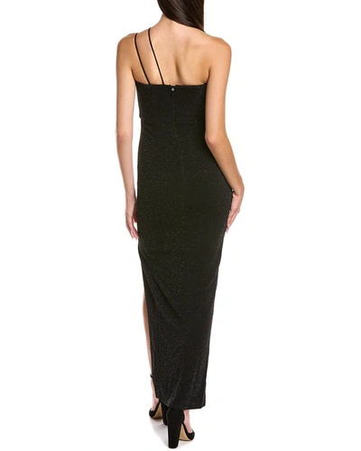 Shop Black By Bariano Iman Asymmetrical Gown In Black