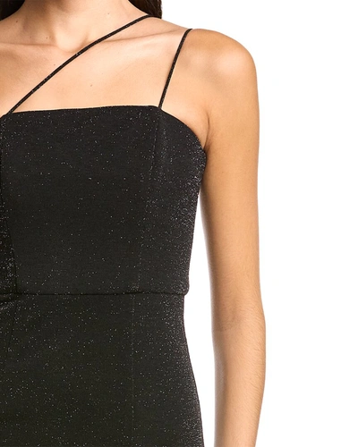 Shop Black By Bariano Iman Asymmetrical Gown In Black