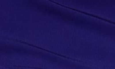 Shop Off-white Twist Long Sleeve Crepe Minidress In Purple Pu