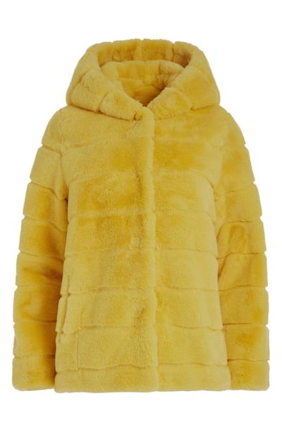 Shop Apparis Goldie 5 Faux Fur Coat In Maize