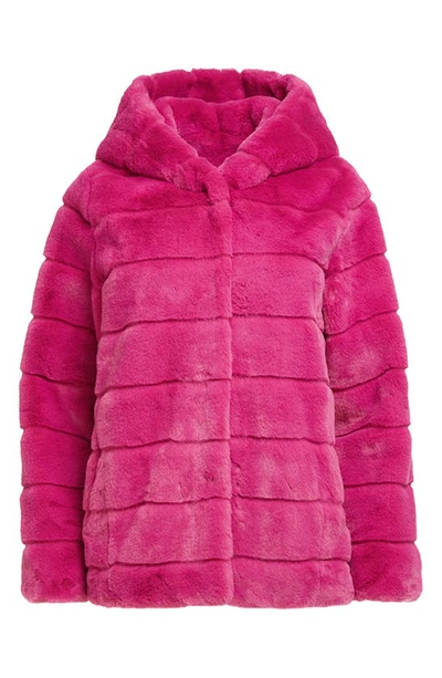 Shop Apparis Goldie 5 Faux Fur Coat In Confetti Pink