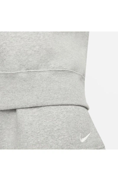Shop Nike Sportswear Phoenix Fleece Sweatshirt In Dark Grey Heather/ Sail