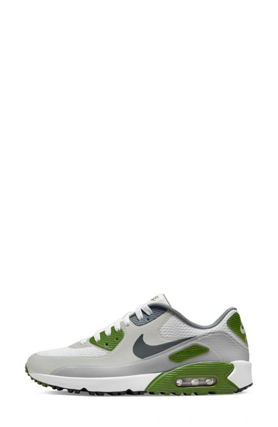Shop Nike Air Max 90 Golf Shoe In White/ Smoke Grey/ Treeline