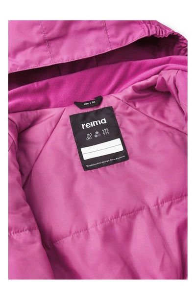 Shop Reima Puhuri Waterproof Snowsuit In Magenta Purple