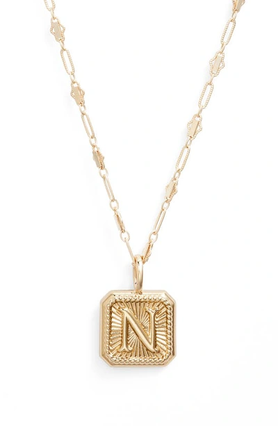 Shop Miranda Frye Harlow Initial Pendant Necklace In Gold - N