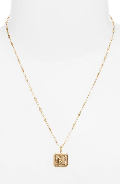 Shop Miranda Frye Harlow Initial Pendant Necklace In Gold - N