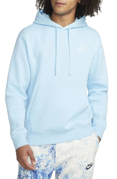 Shop Nike Sportswear Club Hoodie In Blue Chill/ Blue Chill