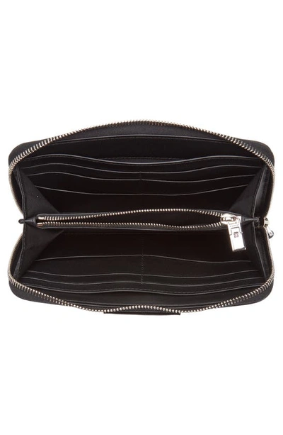 Shop Givenchy Antigona Leather Zip Wallet In Black